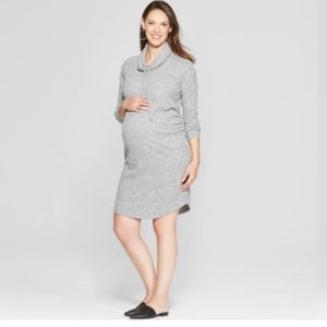 Isabel Maternity cowl neck sweater dress